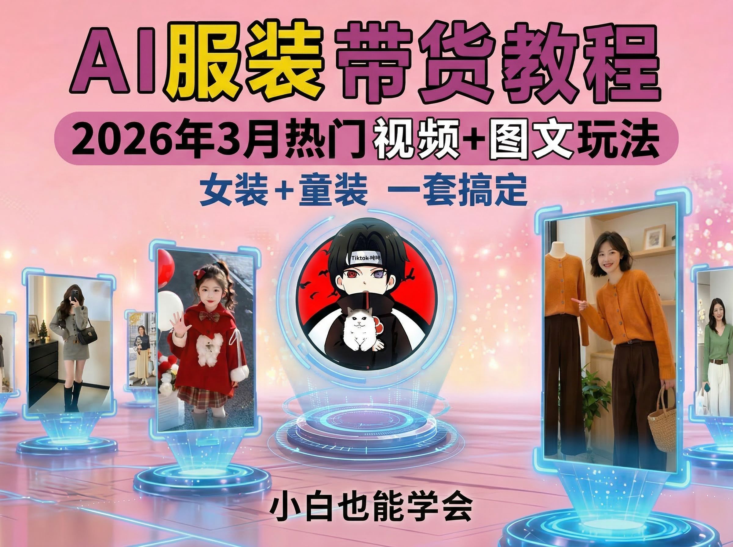 TK女装童装视频图文课程小白宝妈入门