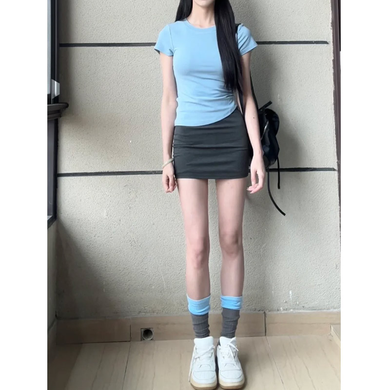瑜伽裙裤女春夏2026防走光美式遮肉显瘦百搭a字弹力包臀运动短裙
